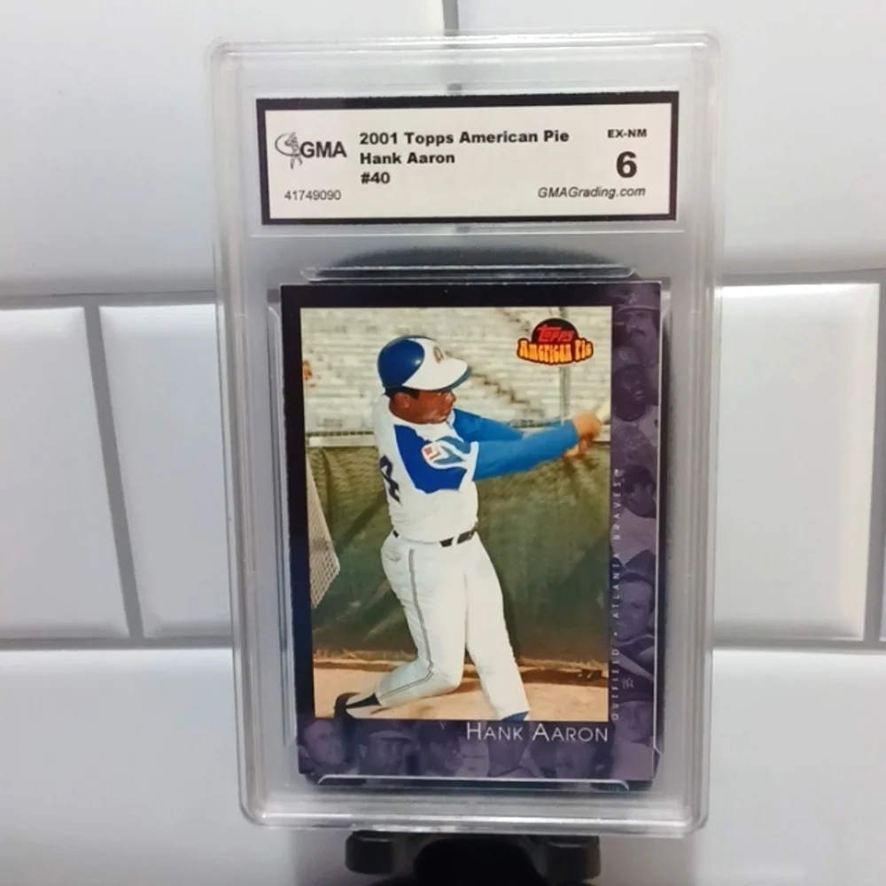 2001 Topps American Pie Hank Aaron #40 GMA 6 EX-NM - Picture 1 of 2